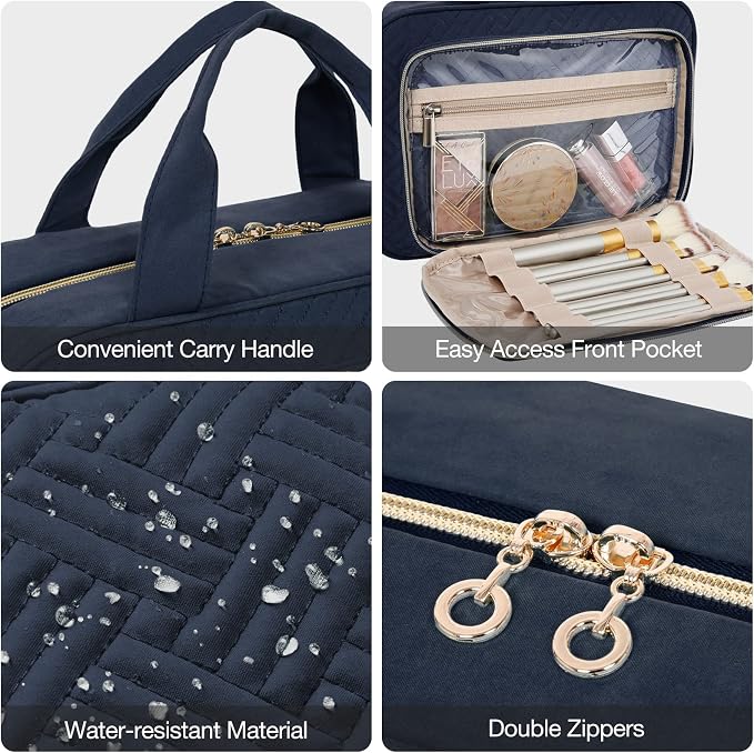 BAGSMART Toiletry Bag Hanging Travel Makeup Organizer - Image 3