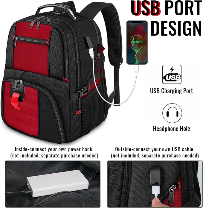 YOREPEK Travel Backpack, Extra Large 50L Laptop Backpacks - Image 3
