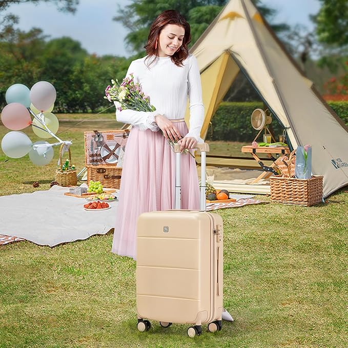Hanke 20 Inch Carry On Luggage 22x14x9 Airline Approved PC Hard Shell Suitcases - Image 6