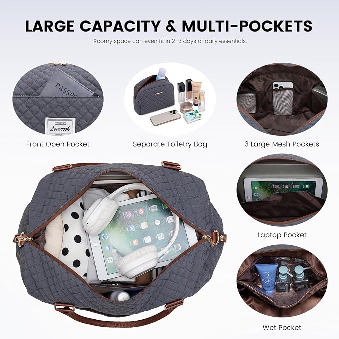 LOVEVOOK Travel Duffle Bag, Weekender Bags - Image 3