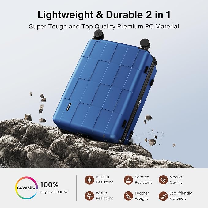 SHOWKOO Luggage Sets 2 Piece 20/28 Inch Hardside Expandable Lightweight PC - Image 3