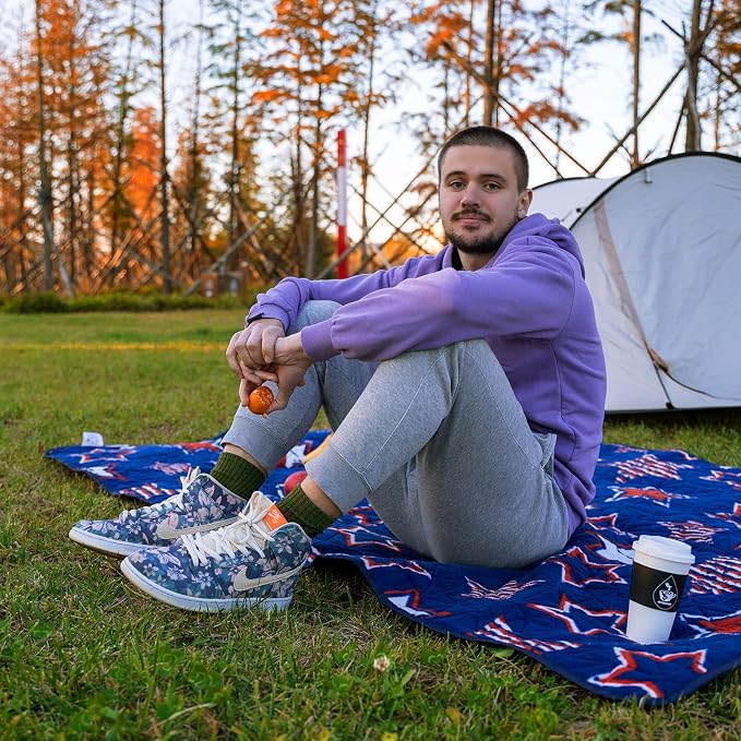 Outdoor Waterproof Blanket, Foldable Fleece Stadium Blanket - Image 2