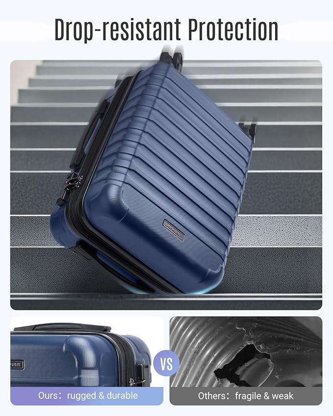 LIGHT FLIGHT Carry On Luggage 22x14x9 Airline Approved, Carry On Suitcases - Image 6