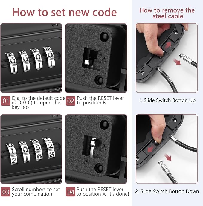 LOFICOPER Portable Lock Box, Beach Security Box - Image 6