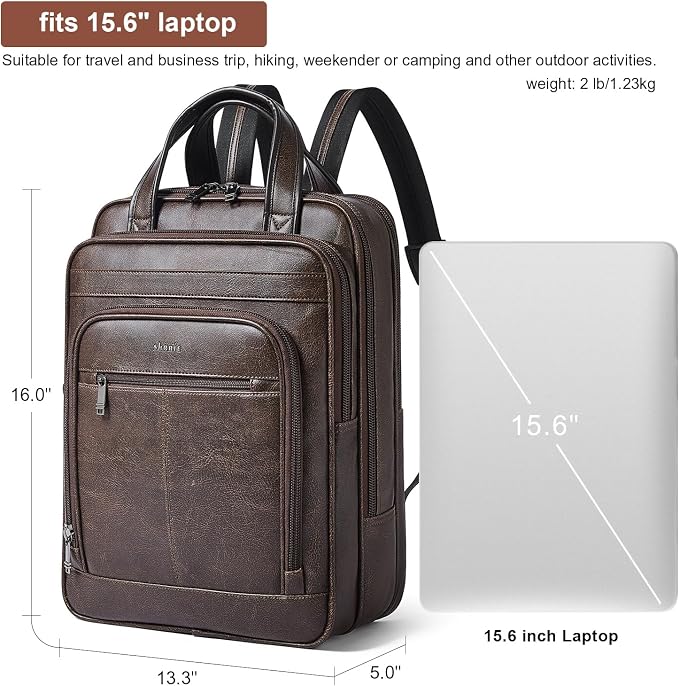 Shrrie 15.6" Laptop Backpack, Business Work Backpack Briefcase, Durable - Image 5