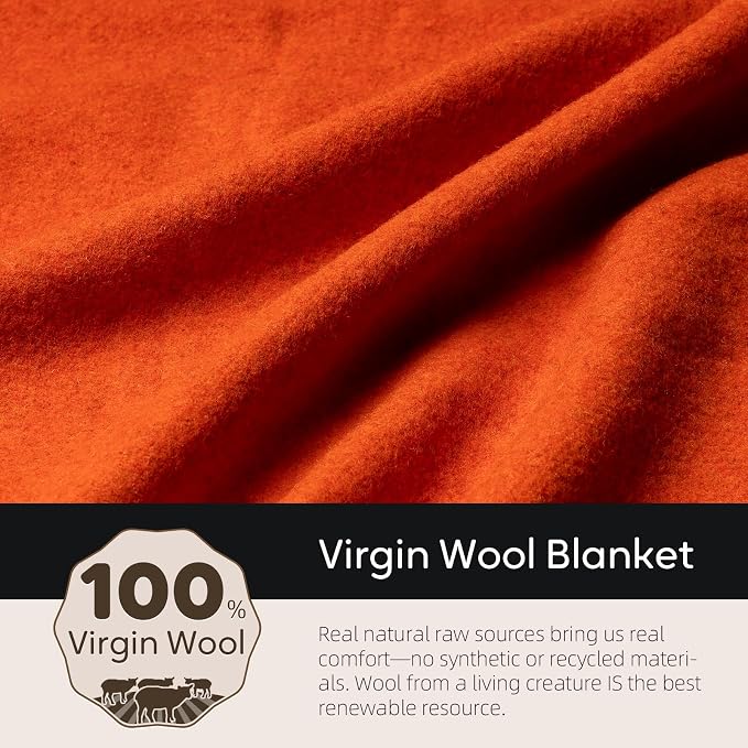 100% Wool Blanket, Military Wool Blanket, Sporting Events, Survival Kits - Image 3