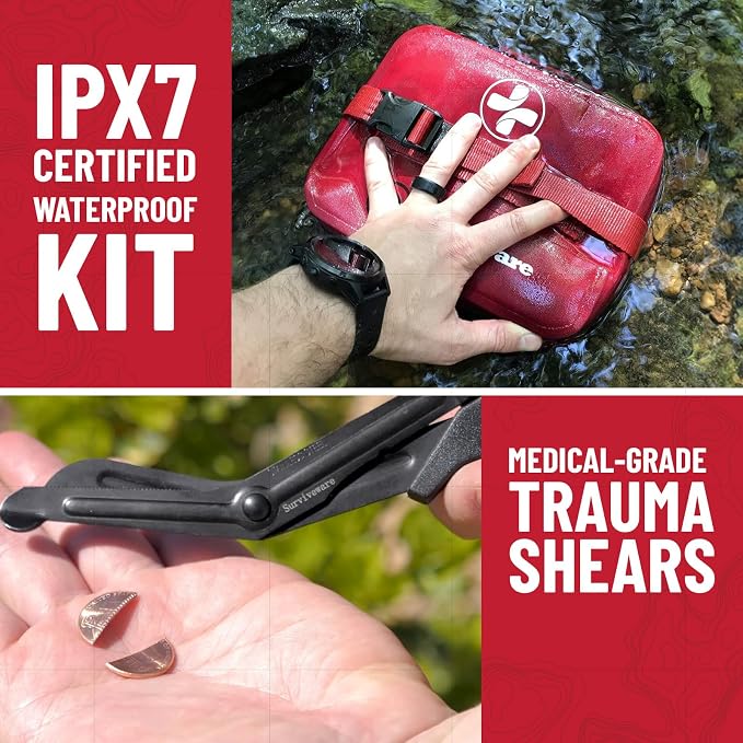 Surviveware Waterproof Premium Survival First Aid Kit - Image 8