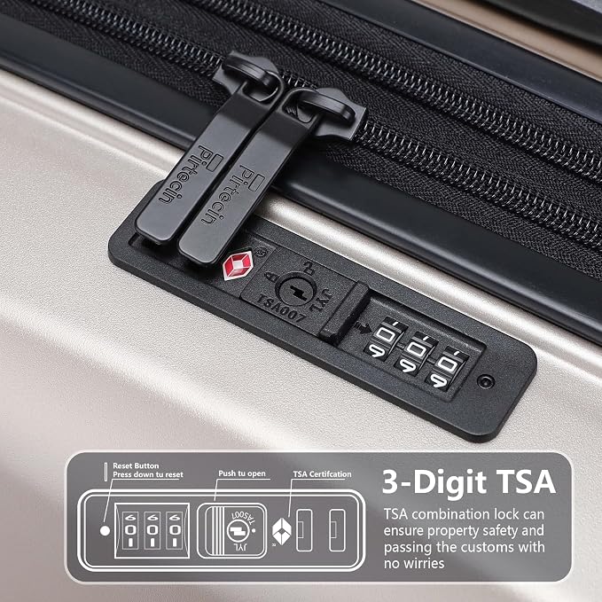 20 Inch Lightweight Expandable Carry On Luggage, PC Hardside Suitcase - Image 5