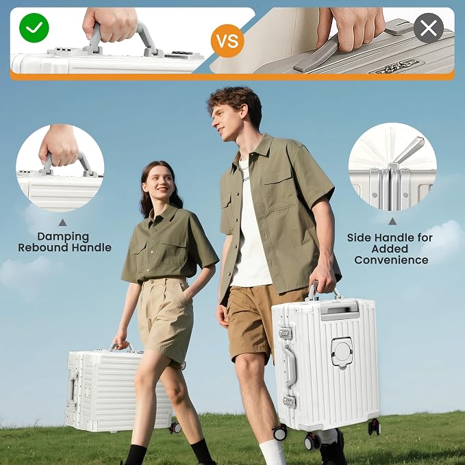 Carry On Luggage 22x14x9 Airline Approved, Zipperless Luggage Carry On - Image 7