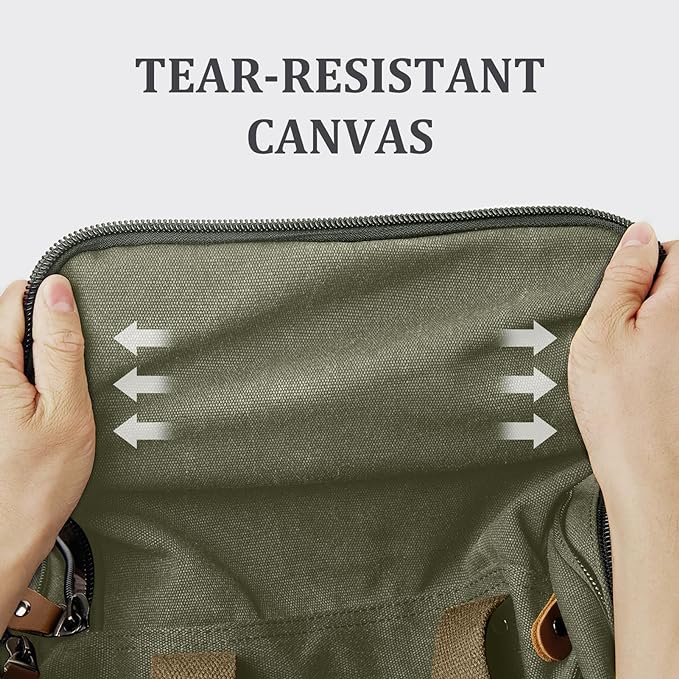 Gonex Canvas Duffle Bag for Travel 50L Duffel Overnight Weekender Bag - Image 2