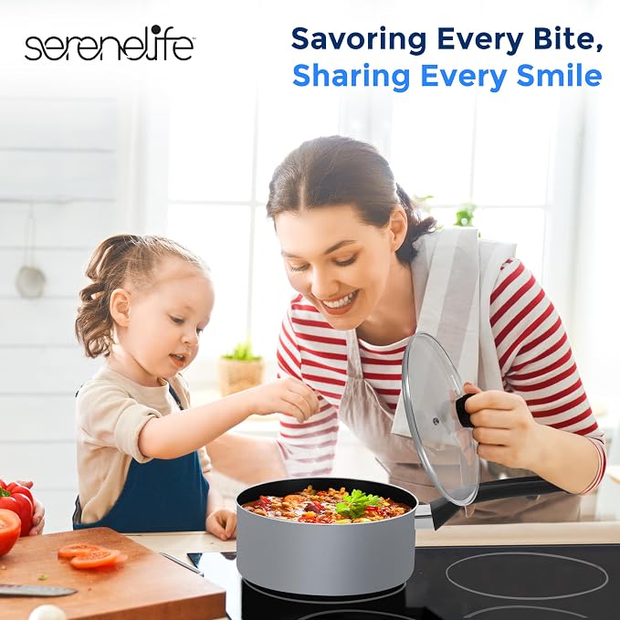 SereneLife Kitchenware Pots & Pans Basic Kitchen Cookware, Heat Resistant - Image 7