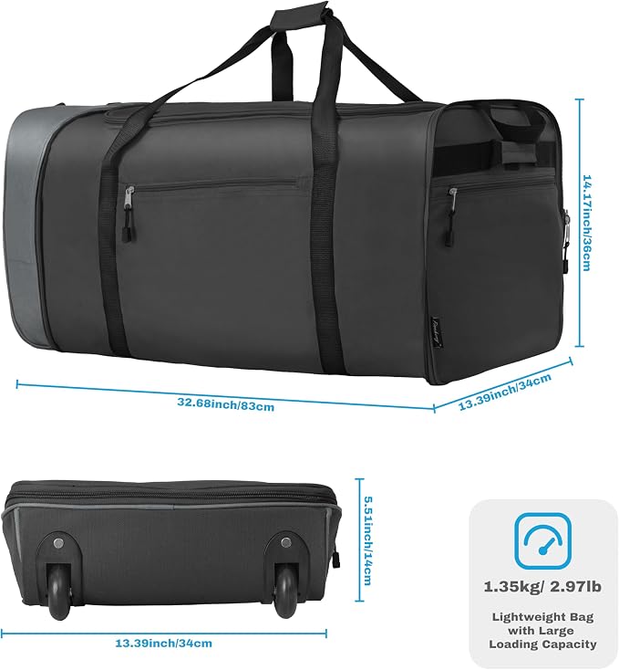 Finnhomy 100L Foldable Rolling Duffel Bag - Image 2