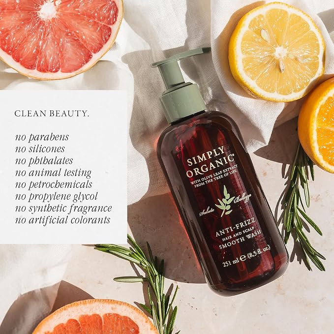 SIMPLY ORGANIC Frizz Control Hair Shampoo Scalp Wash Made in Italy, All Natural - Image 3