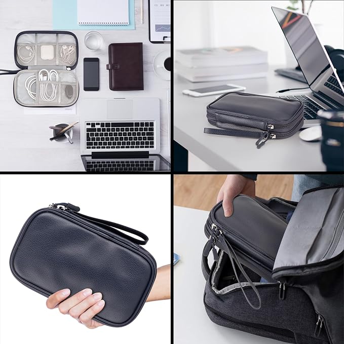 Leather Travel Electronic Organizer - Image 7