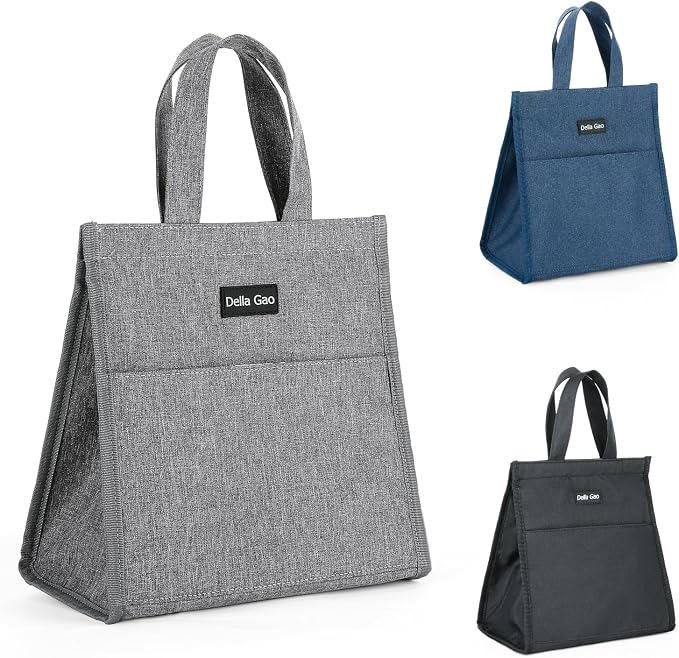 Della Gao Insulated Lunch Bag for Women Men, Waterproof Small Lunch Tote Lunch by DellaGao