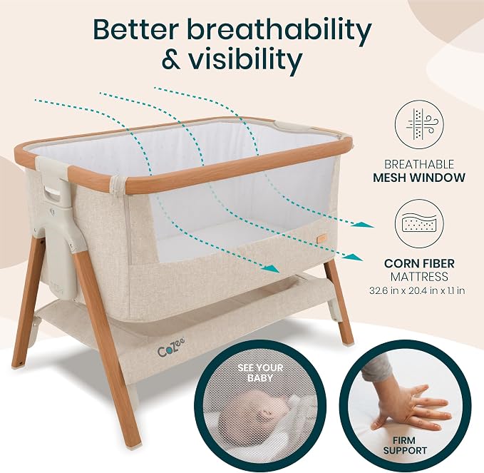 CoZee® 2-in-1 Baby Bassinet & Bedside Sleeper - Image 5