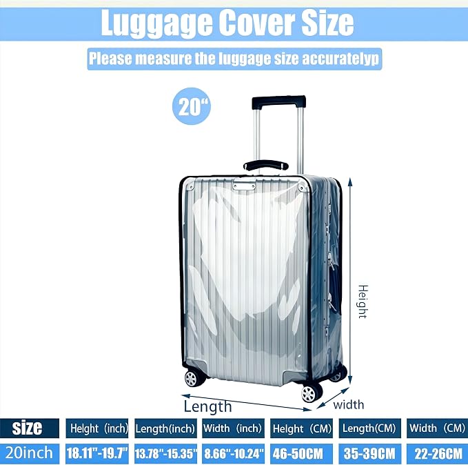 20 Inch Luggage Covers for Suitcase TSA Approved, Carry On Luggage Cover - Image 2