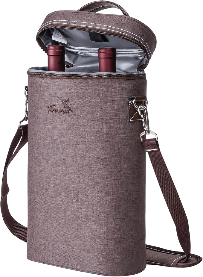 Tirrinia 2 Bottle Wine Gift Tote Carrier by Tirrinia