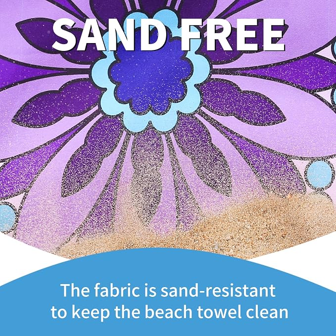 2 Pack Lightweight Thin Beach Towel Oversized 71"x32" Big Extra Large - Image 5