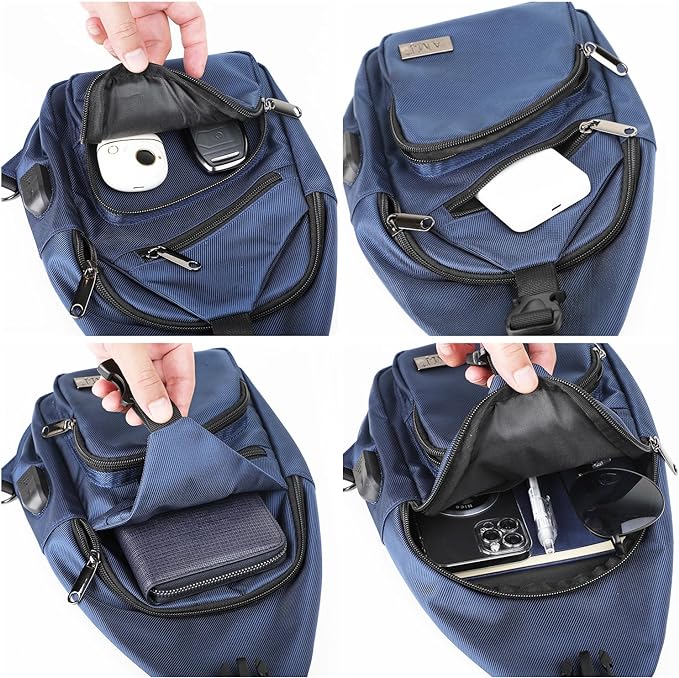 AMJ Crossbody Sling Bag Men Women, Casual Shoulder Backpack, Chest Daypack - Image 5