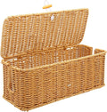 Cable Management Box, Handmade Imitation Rattan Cord Cable Organizer, Open by KANYO-AUTO