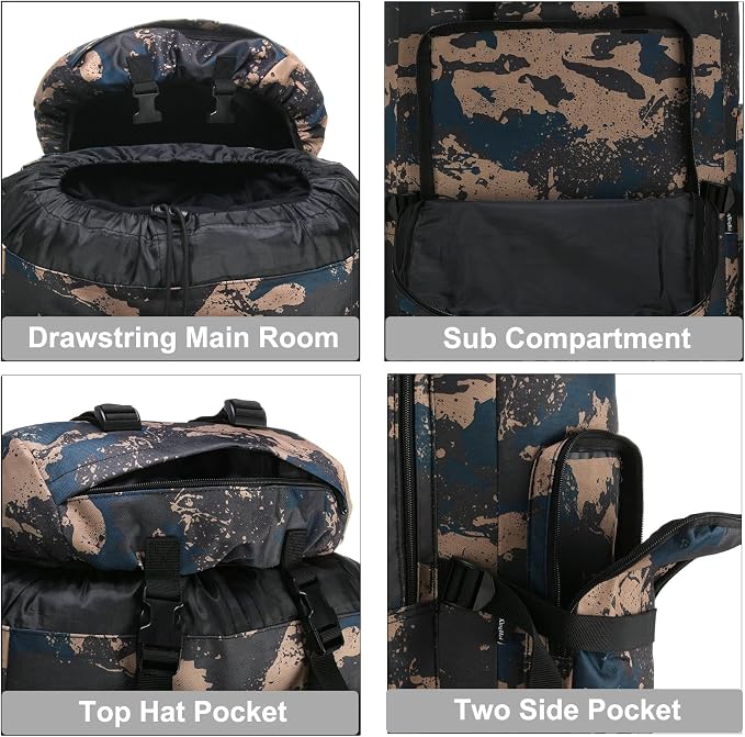 Hiking Backpack for Men 70L/100L Camping Backpack Military Rucksack Molle 3 - Image 5