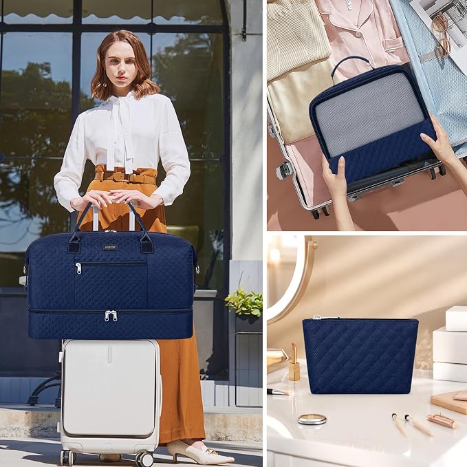 Weekender Bag for Women, Travel Duffel Bag Carry On Overnight Bag - Image 2