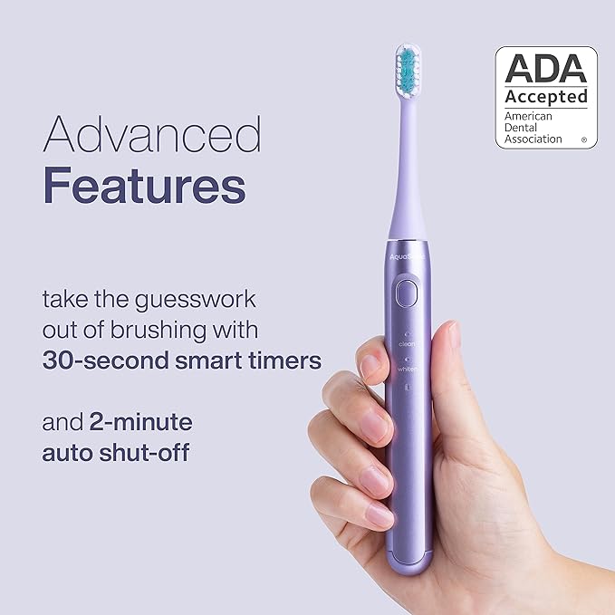 Aquasonic Icon ADA-Accepted Rechargeable Toothbrush | Magnetic Holder & Slim - Image 6