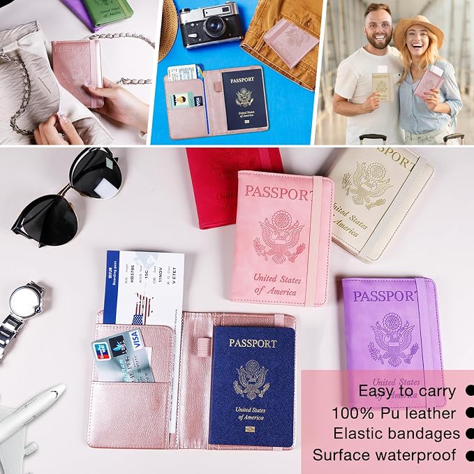 Melsbrinna Premium Leather Passport Holder Covers Case, Waterproof Rfid - Image 6