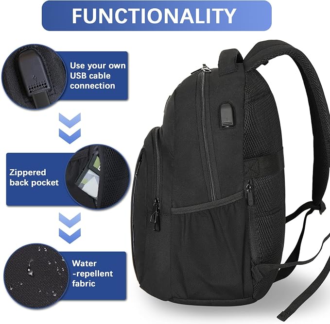 LARIPOP Travel Laptop Backpack, 15.6 Inch Business Laptop backpack - Image 3