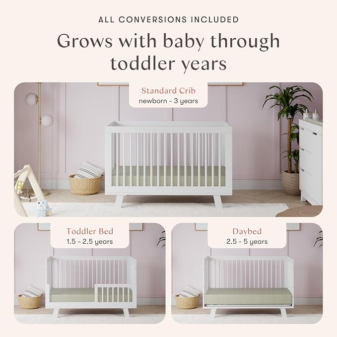 Babyletto Hudson 3-in-1 Convertible Baby Crib - Image 3