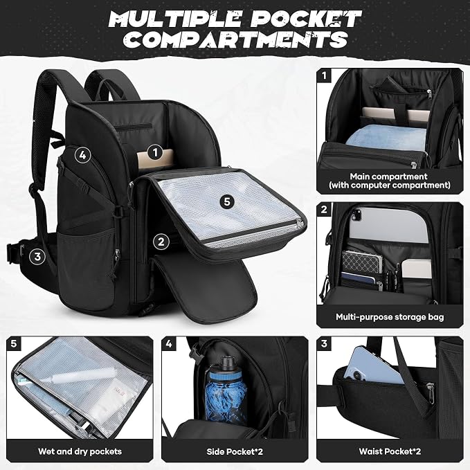 Maelstrom Tactical Backpack for Men, 40L Military Backpack, Water Resistant - Image 5