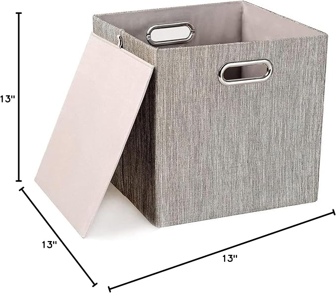 Posprica 3X Thicker Fabric Storage Cubes 13 inch Collapsible Storage Bins - Image 8