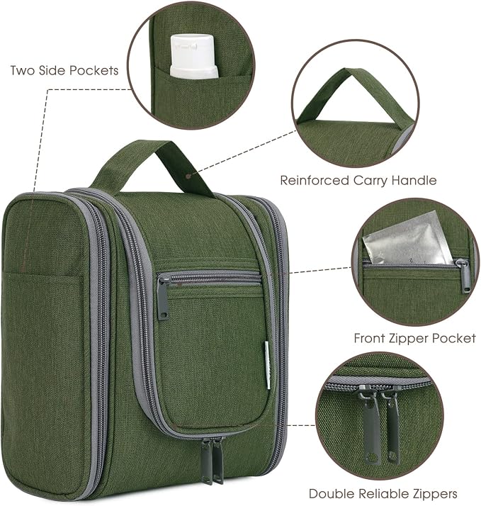 Narwey Small Hanging Travel Toiletry Bag Cosmetic Make up Organizer - Image 7