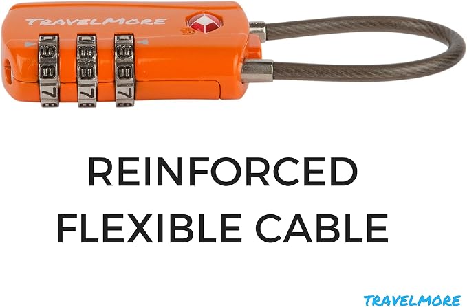 4 Pack TSA Approved Travel Combination Cable Luggage Locks - Image 4