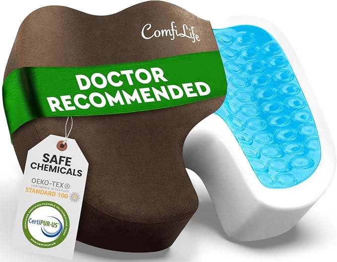 ComfiLife Premium Gel & Memory Foam Seat Cushion – Doctor Recommended Office by ComfiLife