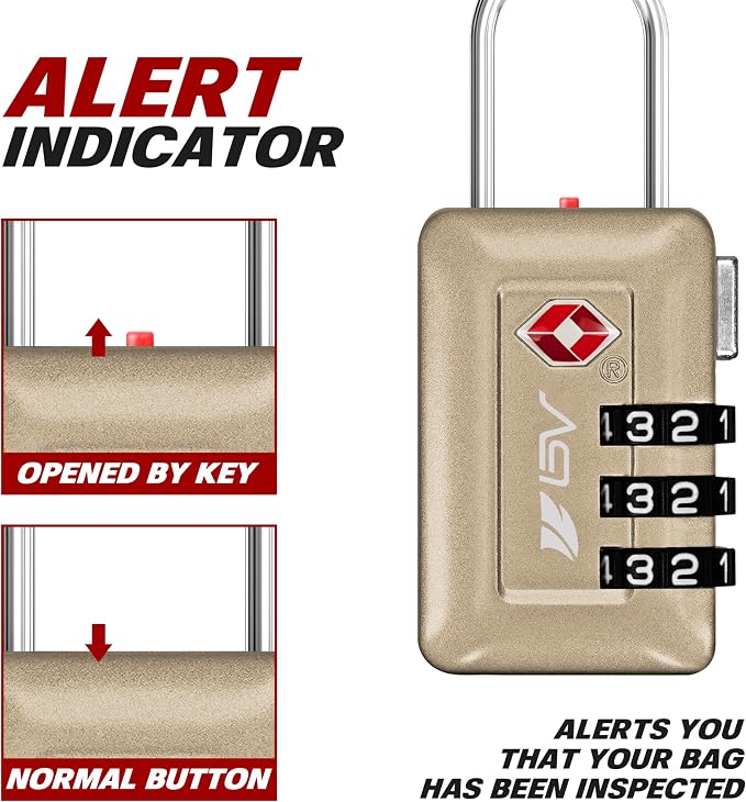 BV TSA Accepted Luggage Travel Lock, Set-Your-Own Combination Lock - Image 2