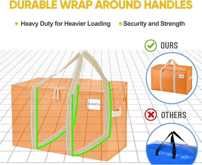 VENO 4 Pack Moving Bags, Heavy Duty, Moving Boxes Alternative, Packing Storage - Image 5