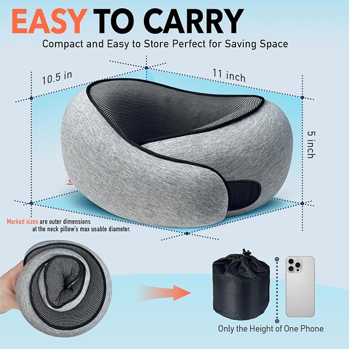 Travel Pillow | High-Density Memory Foam Pillow - Image 3