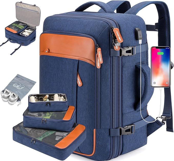 Travel Laptop Backpack, 42L Carry on Luggage, Flight Approved Expandable by BAGPARKK