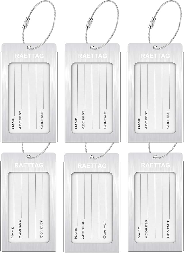 Luggage Tags Metal Suitcase Tags Travel Bag ID Identifier Luggage Tag by WeBravery