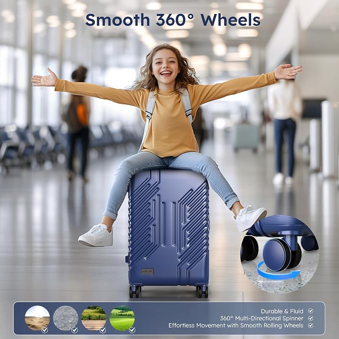 ALPHA CAMP 20-inch Carry On Luggage Airline Approved - Image 3