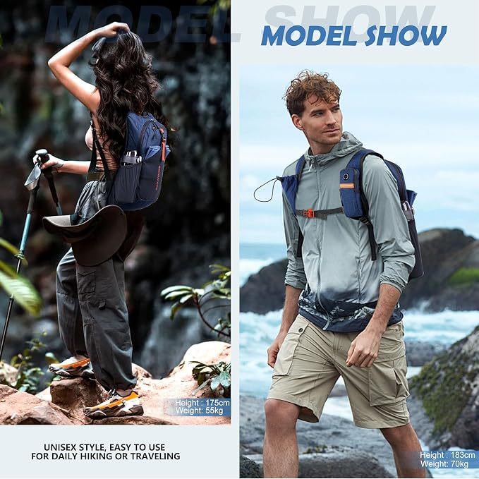 15L Small Hiking Backpack for Men Women Foldable Packable Back Pack Ultralight - Image 8