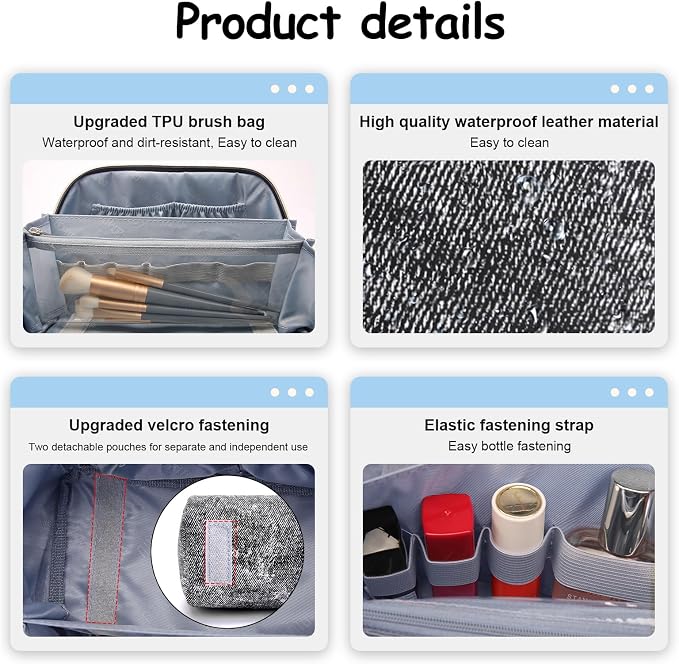 Travel Makeup Bag Cosmetic Bags - Image 4