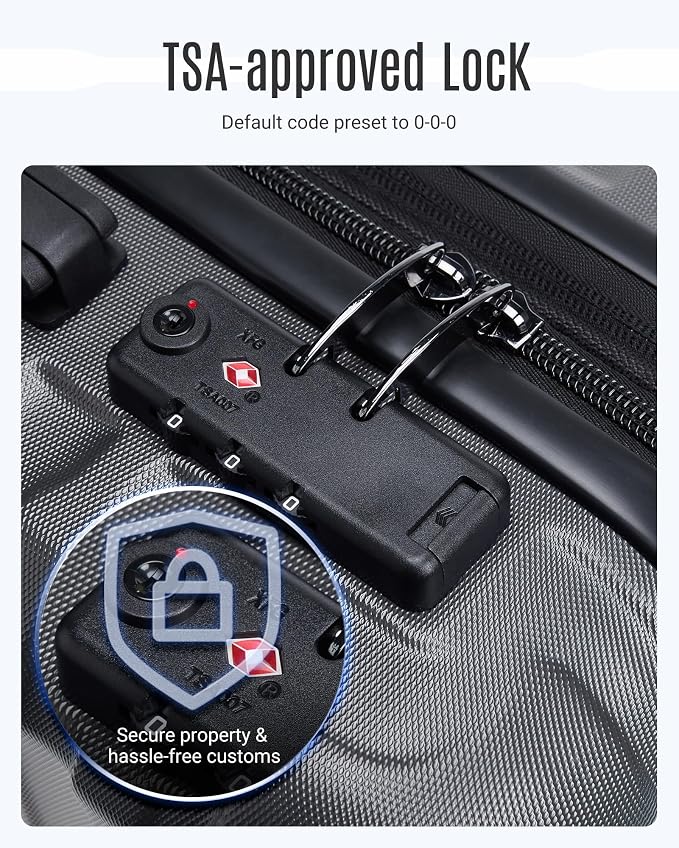 LIGHT FLIGHT Luggage Sets, 3 Piece Durable Suitcase Set - Image 5