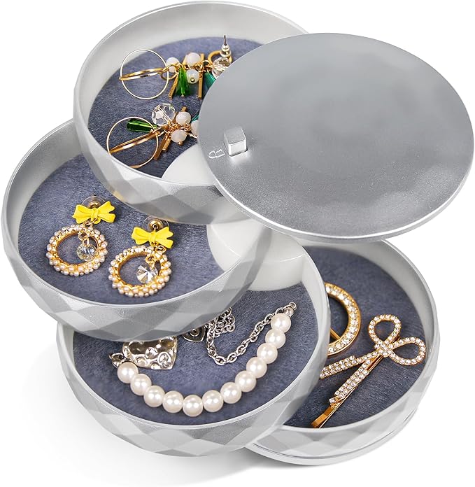 CONBOLA Travel Jewelry Case Box, Small Jewelry Organizer Earring Holder by CONBOLA