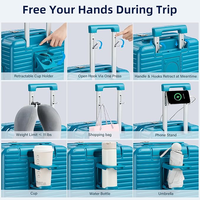 Hard Shell Suitcases 20 Inch Carry on Luggage Airline Approved - Image 2