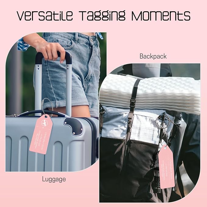 4 PCS Personalized Metal Luggage Tag – Personalized Engraved Suitcase Tag - Image 7
