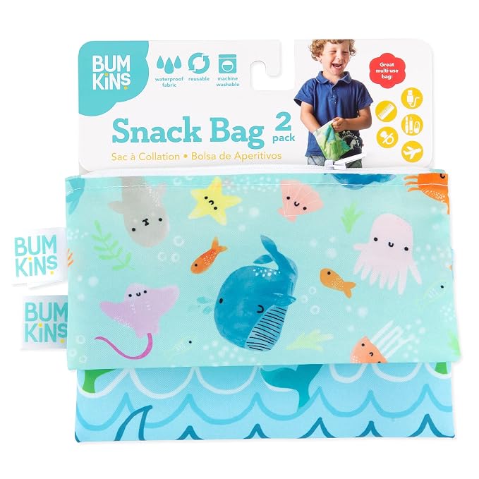 Bumkins Reusable Snack Bags, for Kids School Lunch and for Adults Portion - Image 6