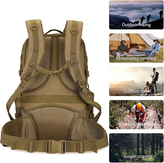 50L Military Tactical Backpack Hiking Waterproof Backpack Large Military Pack 3 - Image 6